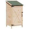 vidaXL Tr&auml;dg&aring;rdshus med tak Naturlig 59,5 x 56 x 113,5 cm Massivt Furu