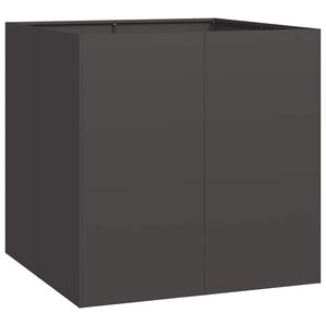 vidaXL Odlingsl&aring;da svart 80x80x80 cm st&aring;l