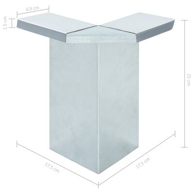 vidaXL Snigelkant galvaniserat stål 100x100x25 cm