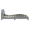 vidaXL Bed Frame without Mattress "Hanko" Light Grey 140x190 cm Fabric