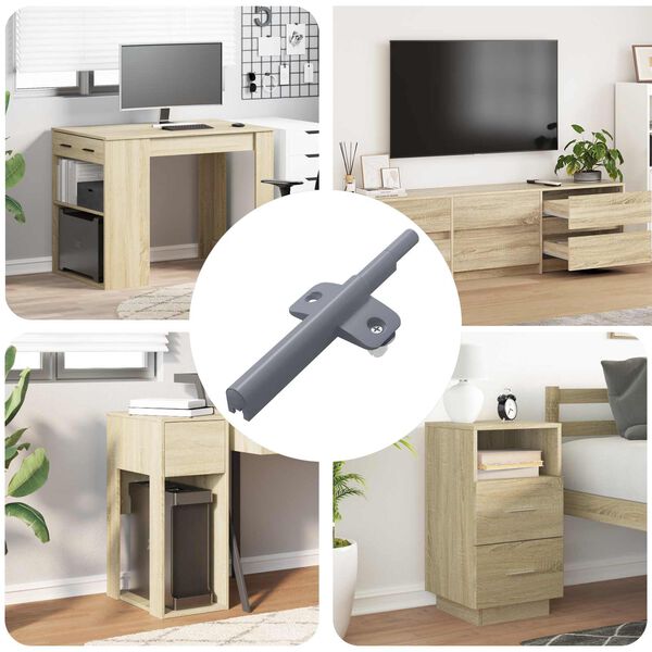 vidaXL Mjukst&auml;ngande D&auml;mpare 12 pcs Gr&aring; 125 x 47 x 15 mm PP