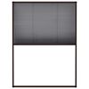 vidaXL Plisserat insektsn&auml;t f&ouml;r f&ouml;nster brun 60x80 cm aluminium