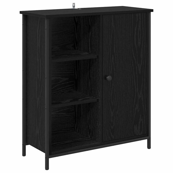vidaXL Sideboard Svart Ek 70 x 30 x 80 cm Konstruerat tr&auml;