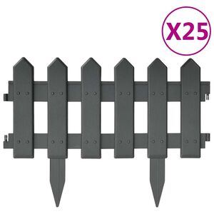 vidaXL Rabattkant 25 delar antracit 10 mm PP