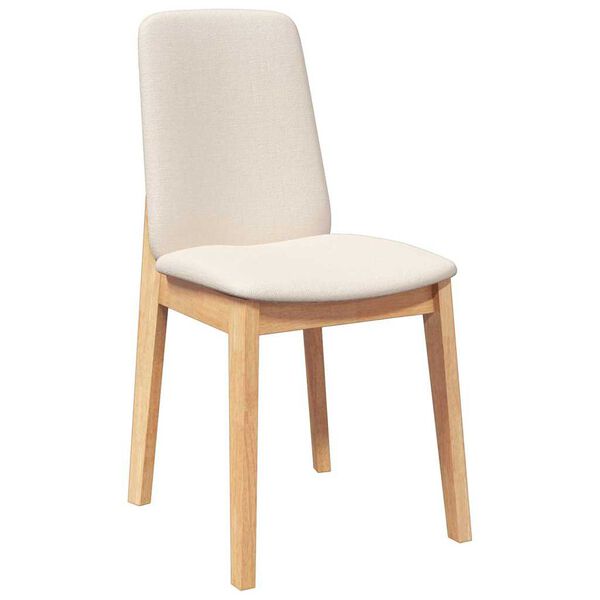 vidaXL Matstolar med dynor 2 st massivt trä gummi