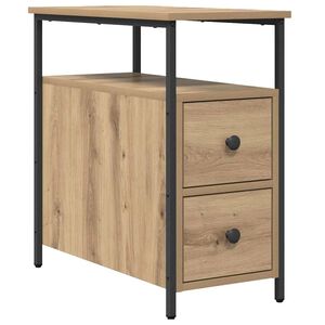 vidaXL Nattduksbord artisan ek 30 x 60 x 60 cm Konstruerat tr&auml;