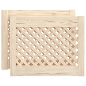 vidaXL Sk&aring;pluckor gallerdesign 2 st 49,5x39,5 cm massiv furu