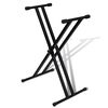 vidaXL Keyboardstativ svart vikbart justerbart 100kg