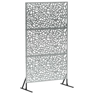 vidaXL Avsk&auml;rmningssk&auml;rm 100 x 50 x 180 cm Galvaniserat st&aring;l Silver