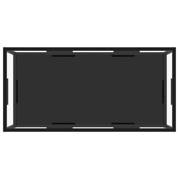 vidaXL Soffbord genomskinligt och svart 100x50x35 cm härdat glas