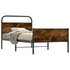 vidaXL S&auml;ngram utan madrass sonoma-ek 107x203 cm konstruerad tr&auml;
