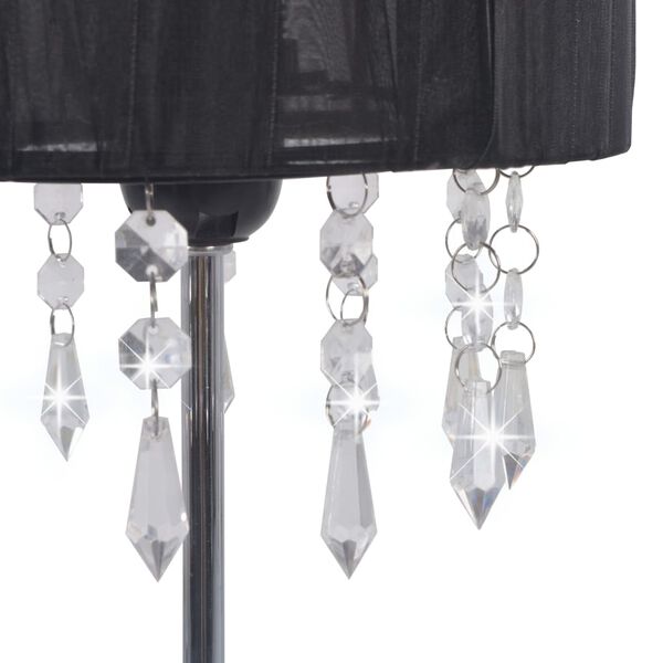 vidaXL Skrivbordslampa svart rund E27