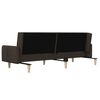 vidaXL B&auml;ddsoffa 2-sits m&ouml;rkbrun tyg