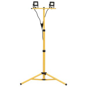vidaXL Strålkastare med stativ 2x10 W LED kallvit