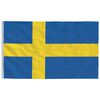 vidaXL Sveriges flagga med flaggst&aring;ng 6,08 m aluminium