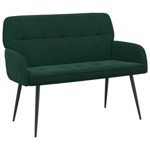 vidaXL 2-sitssoffa med metallben 2-sits M&ouml;rkgr&ouml;n Sammet