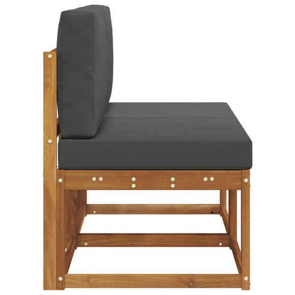 vidaXL 2 Stycke Utomhus Mellansoffa Massivt Akaciatr&auml;