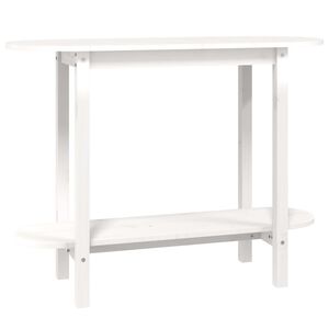 vidaXL Konsolbord vit 110x40x80 cm massiv furu