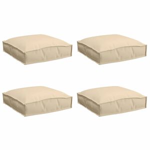 vidaXL Kudde 4 pcs Beige 40 x 40 x 8 cm Oxford Tyg