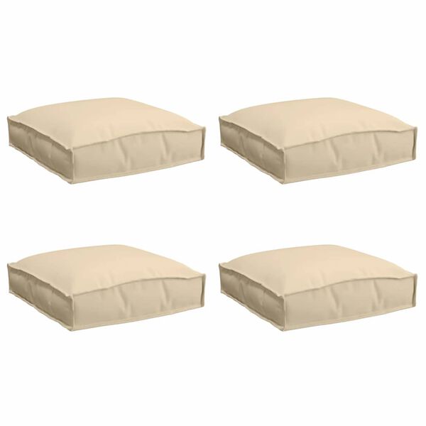 vidaXL Palldyna för sits 4 pcs Beige 40 x 40 x 8 cm Oxford tyg