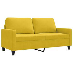 vidaXL 2-sitssoffa gul 140 cm sammet