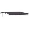 vidaXL Manuell markisram med LED-lampor Antracit 4 &times; 3,5 m
