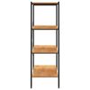 vidaXL Hyllenhet med 4 hyllplan svart och ek 80x40x130 cm