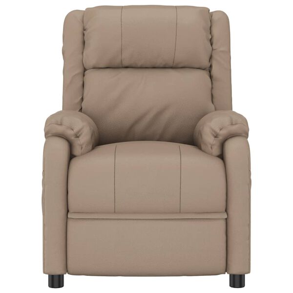 vidaXL Massagefåtölj cappuccino konstläder