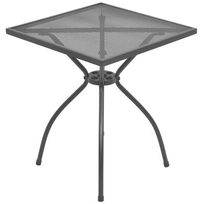vidaXL Caféset med hopfällbara stolar 3 delar stål antracit
