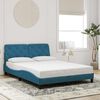 vidaXL Bed Frame without Mattress Blue 120x200 cm Velvet