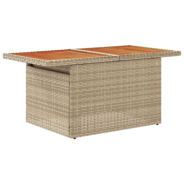 vidaXL Tr&auml;dg&aring;rdsoffset med lagring 7 pcs Beige Poly rattan