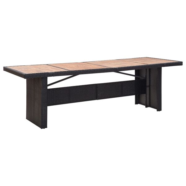 vidaXL Matgrupp utomhus 11 delar polyrotting akaciaträ svart