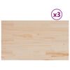 vidaXL Bordsskivor 3 st 80x47x1,7 cm rektangul&auml;r massiv furu