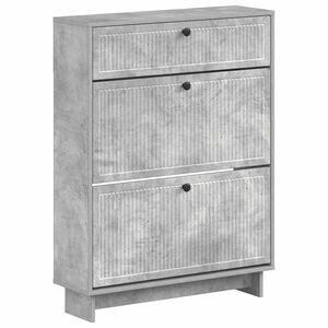 vidaXL Skosk&aring;p EDE 78 x 24 x 103 cm Konstruerat tr&auml; Betonggr&aring;