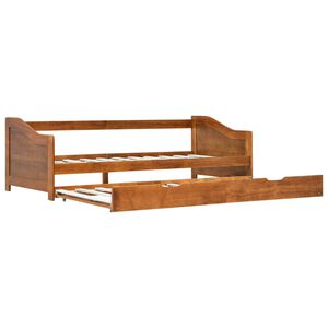 vidaXL B&auml;ddsoffa ram utan madrass honungsbrun 90x200 cm