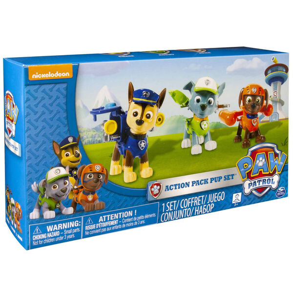Paw Patrol Leksaksfigurer Action Pack Pups Rocky/Zuma/Chase