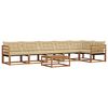 vidaXL Utomhussoffset med kudde 7 pcs Naturlig och Beige