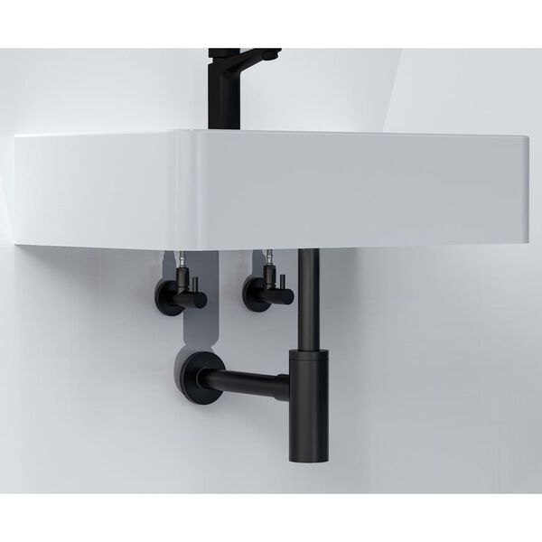 SCH&Uuml;TTE Vinkelventil med sil 10 mmQ svart