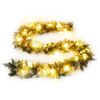 vidaXL Julgirlang med LED-lampor gr&ouml;n 2,7 m PVC
