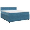 vidaXL Kontinentals&auml;ng med madrass M&ouml;rkbl&aring; 200 x 200 cm Sammet