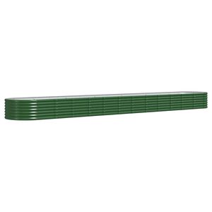 vidaXL Odlingsl&aring;da galvaniserat st&aring;l 512x80x36 cm gr&ouml;n