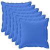 vidaXL Kudd&ouml;verdrag 6 st HOUTEN Kungsbl&aring; 70 x 70 cm Polyester