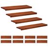 vidaXL Trapstegsmattor 12 st 90 x 30 x 2 cm Brun Massivt boktr&auml;
