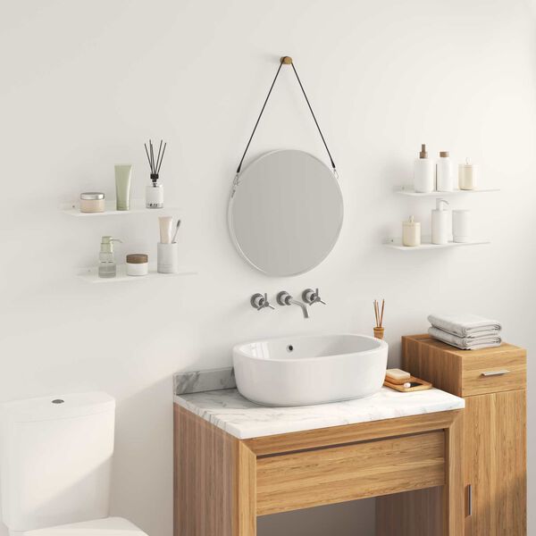 vidaXL Flytande hylla V&auml;ggmonterad 4 pcs Vit 40 x 18 x 2,5 cm St&aring;l