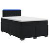 vidaXL Boxspring s&auml;ng med madrass och LED Svart 120 x 190 cm Sammet