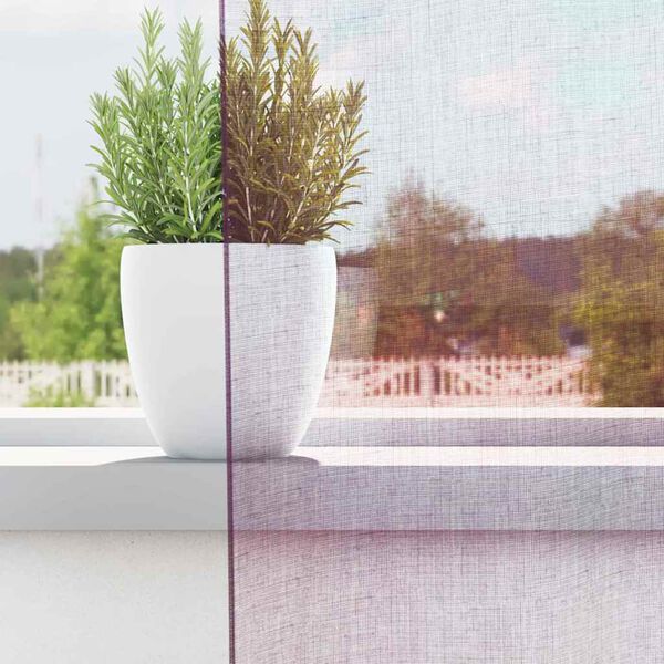 vidaXL Voile gardiner med öglor 2 st lila 140x175 cm