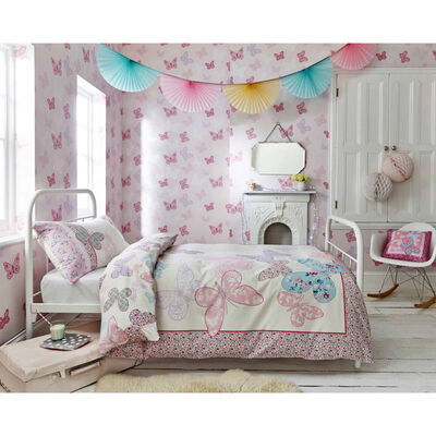 Kids at Home Tapet Butterfly rosa 100114