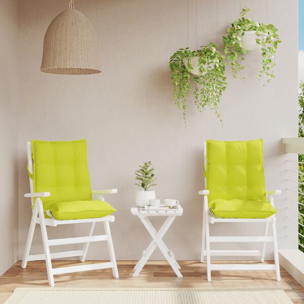 vidaXL Stolsdynor l&aring;g 2 st ljusgr&ouml;n oxfordtyg