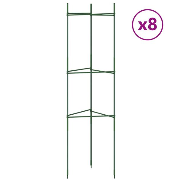 vidaXL Tomatburar 8 st 116 cm st&aring;l och PP