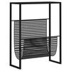 vidaXL Tidningsst&auml;ll svart 35x15x45 cm st&aring;l